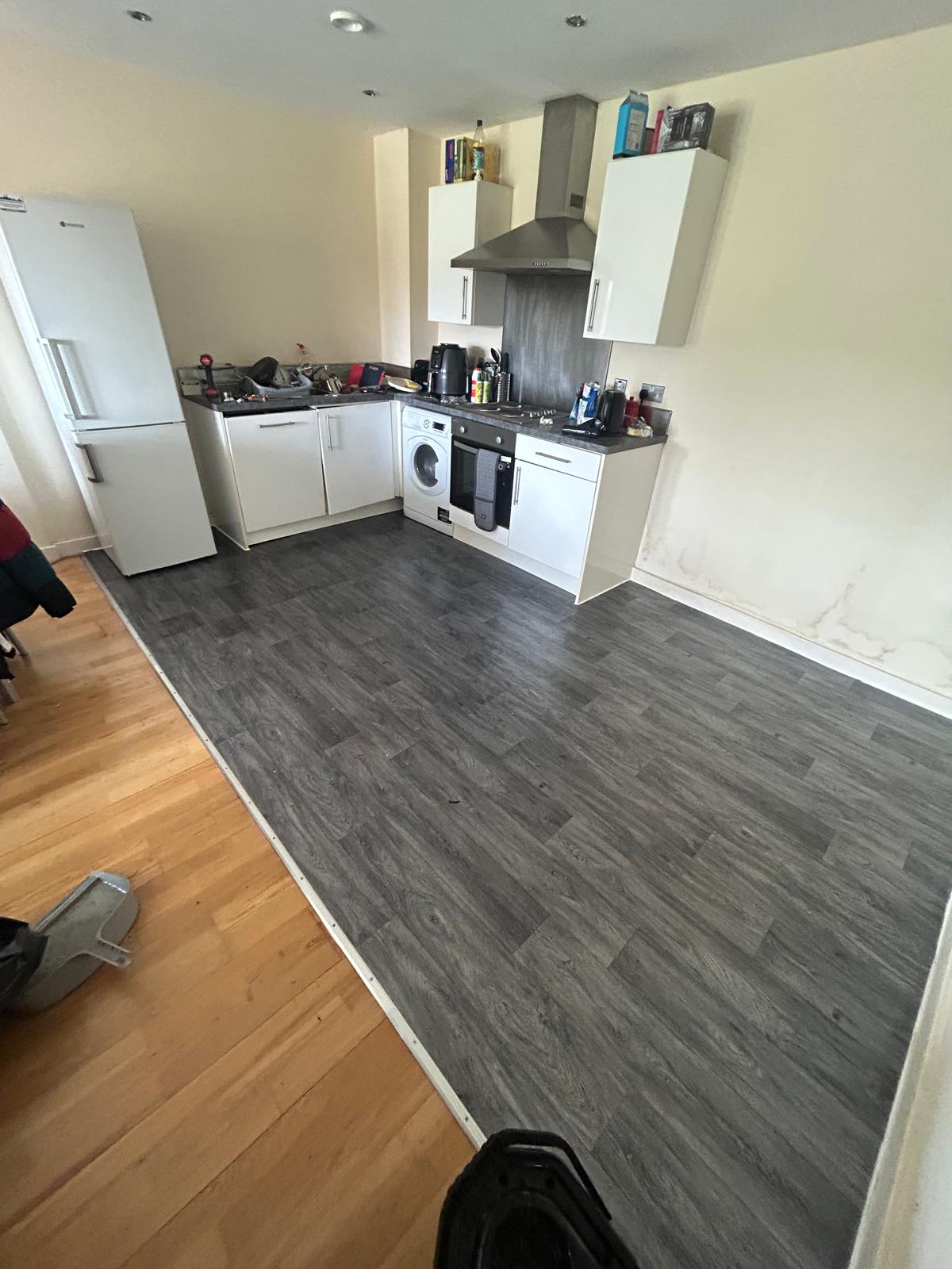 After — Kitchen flooring installation by D2 Joinery, Liverpool